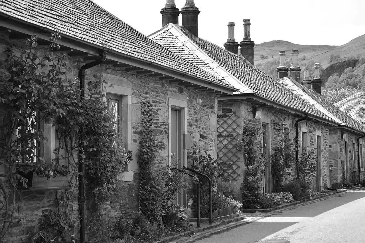 Terraced houses seen from the street